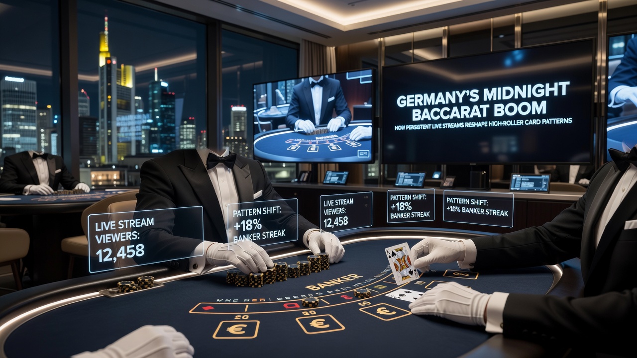 Mobile High-Roller analysieren Baccarat-Muster während eines persistenten Live-Streams